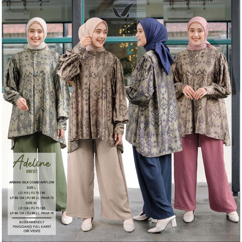 ADELINE ONE SET BY VENTE DAILY | ONE SET SILK ARMANI | ONE SET SILK MOTIF PREMIUM