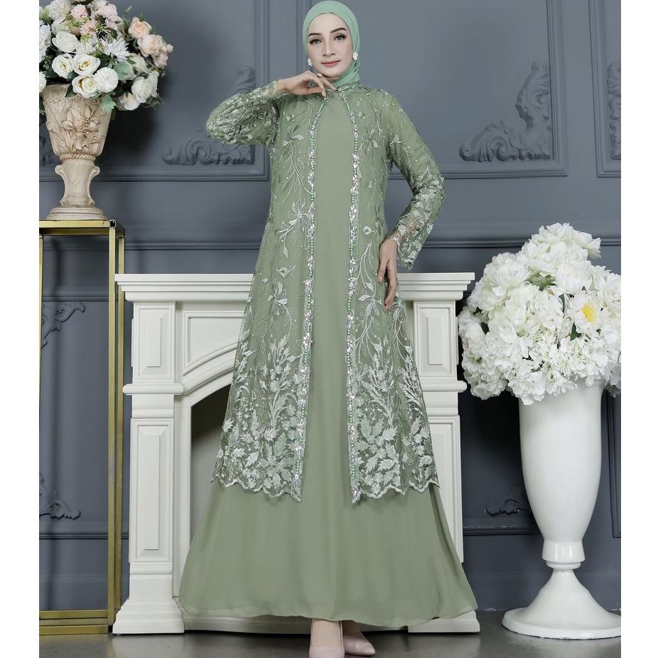GAMIS TILE LONG OUTER/ GAMIS/ GAMIS TERBARU/ GAMIS PESTA/ GAMIS KONDANGAN/ GAMIS TILE/ GAMIS CERUTY/