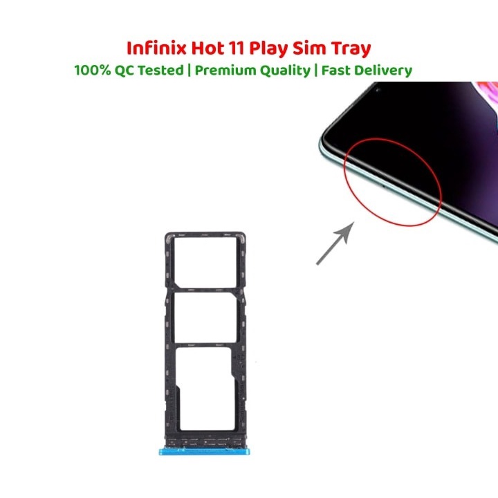 Slot Tempat Dudukan Simcard Simtray Sim Tray Card Lock Infinix Hot 11 Play