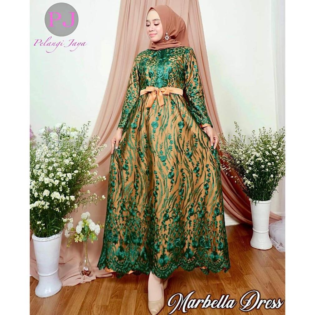 Gamis Tile Marbella| Gamis Pesta| Gamis Tile| Gamis Brukat| Dress Brukat| Dress Kondangan| Gamis