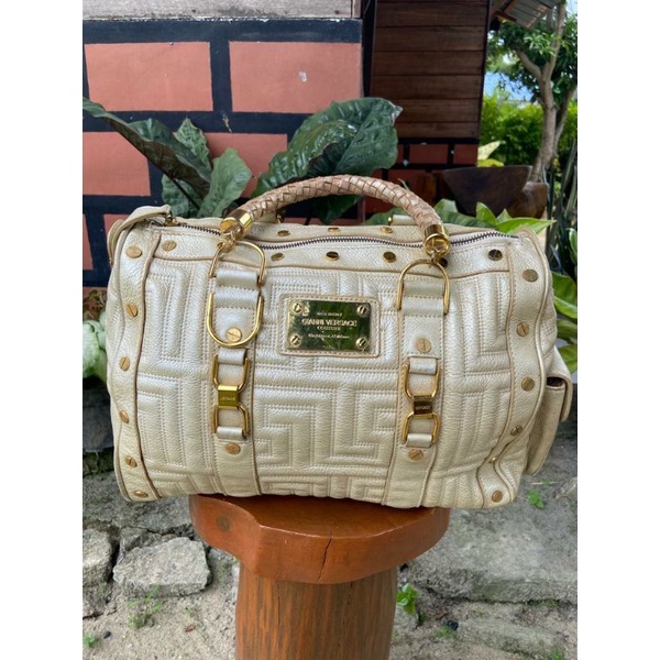 Versace Authentic Top Handle Bag Gold