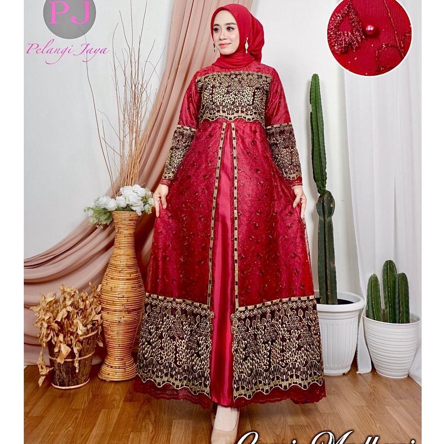 Gamis Tile Bordir| Gamis| Gamis Pesta| Gamis Kondangan| Gamis Tile| Gamis Brukat| Gamis Brokat| Gami