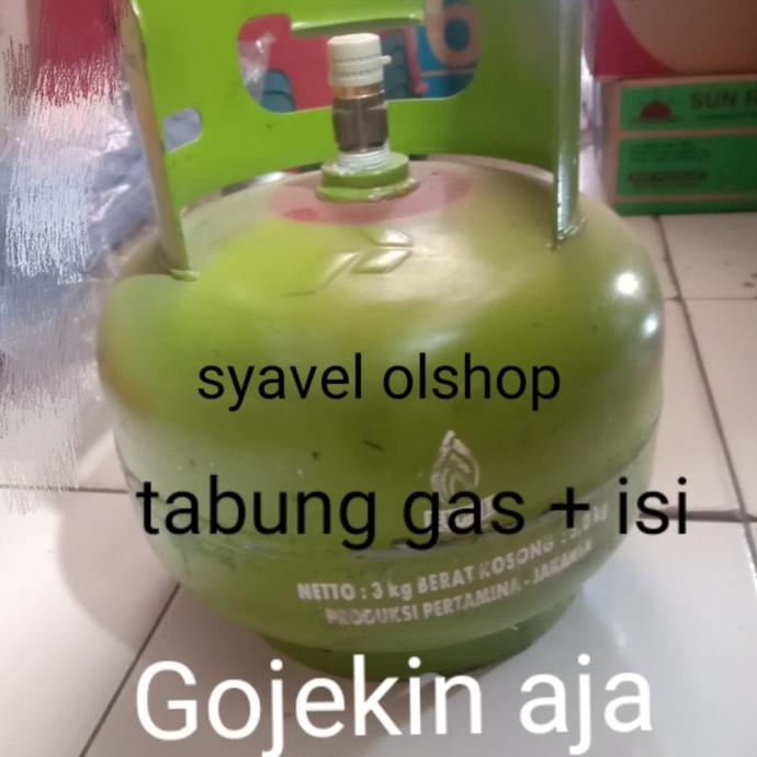 Tabung Gas LPG 3 kg + SEGEL plus isi gojekin aja