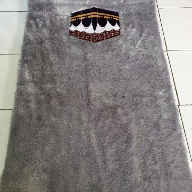 SAJADAH TEBAL 5cm BULU RASFUR EMPUK PREMIUM PAKAI BUSA & ALAS BINTIK