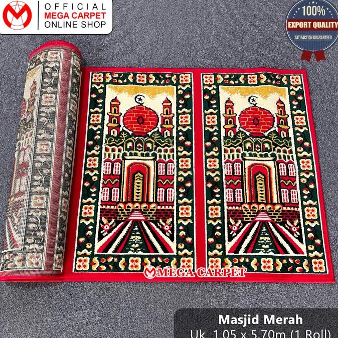 Sajadah Roll / Karpet Masjid / Karpet Mushola [Masjid Merah]