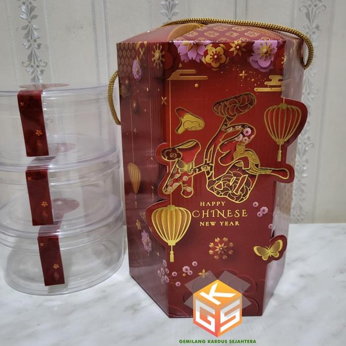 

10pcs Box Kue Kering Imlek ukuran 3 toples 500gr