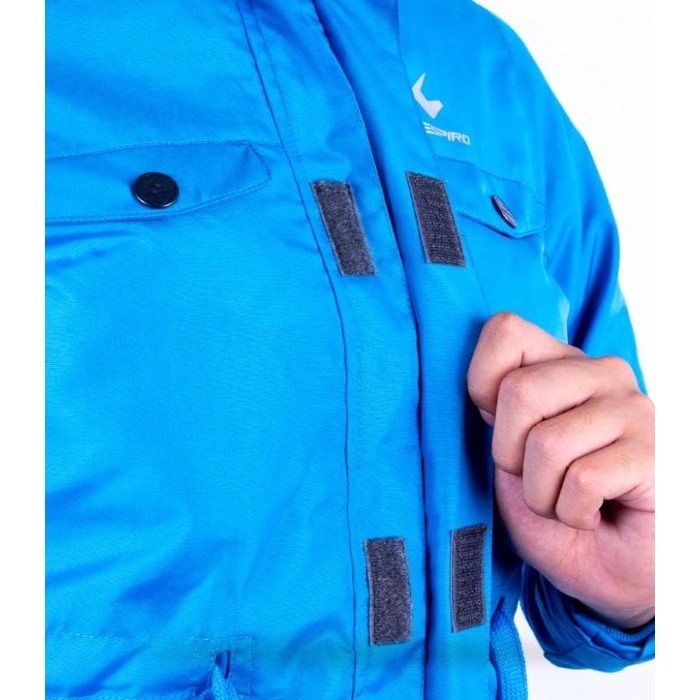 Respiro Alamanda | Jaket Motor Wanita Windproof (Hoodie) - Biru Muda