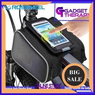 Roswheel Waterproof Tas Sepeda Frame + Holder HP Smartphone MTB Gunung suku cadang 54PR23