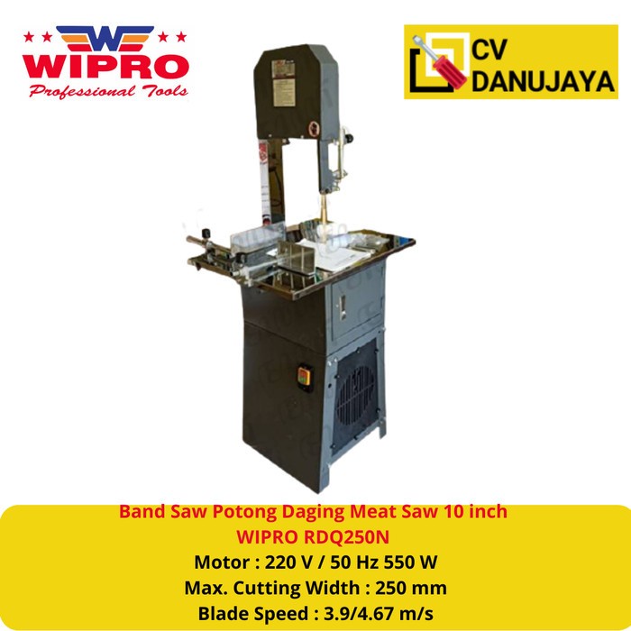 Bandsaw Mesin Pemotong Potong Daging Meat Saw 10 inch WIPRO RDQ250N