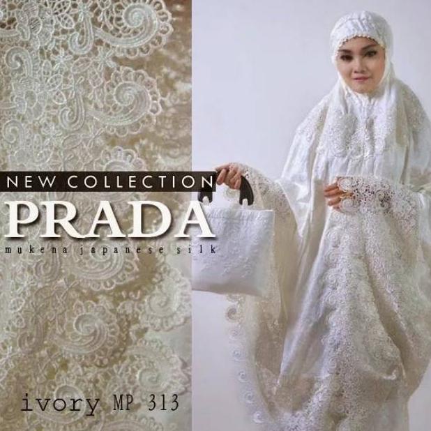 Micci Fashion Mukena Dewasa Premium Sutra Paris Prada Bordir-Milo