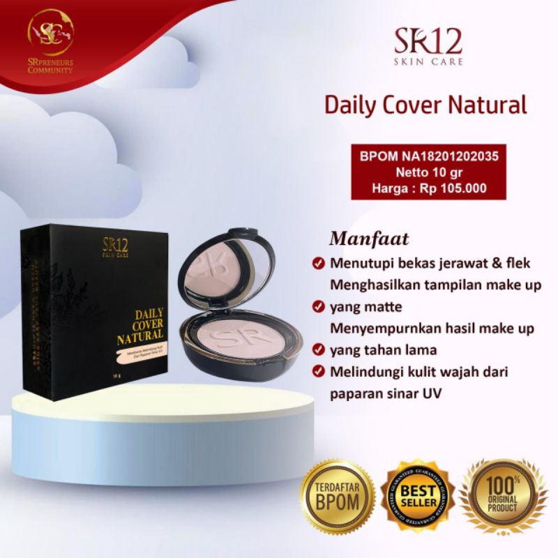bedak padat sr12 / daily cover natural sr12/bedak sr12/bedak sultan