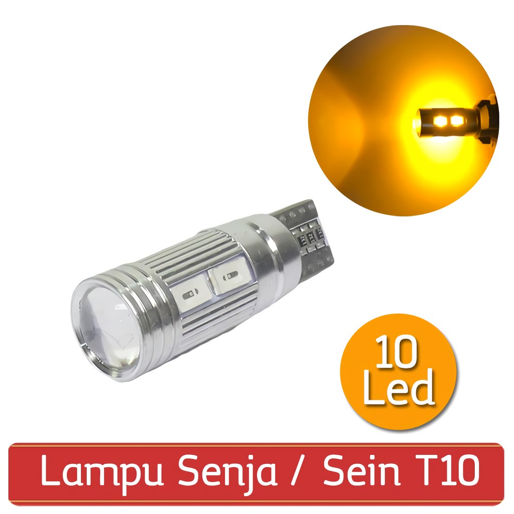 OTOmobil Lampu Senja / Sein T10 10 Mata 1 Pcs Bohlam Tancap Mobil / Motor LED Canbus TE-T10-5630-5730