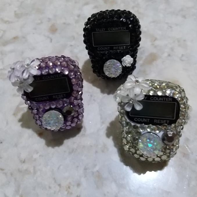 TASBIH DIGITAL SWAROSVKI TALI CRISTAL FREE BOX CANTIK