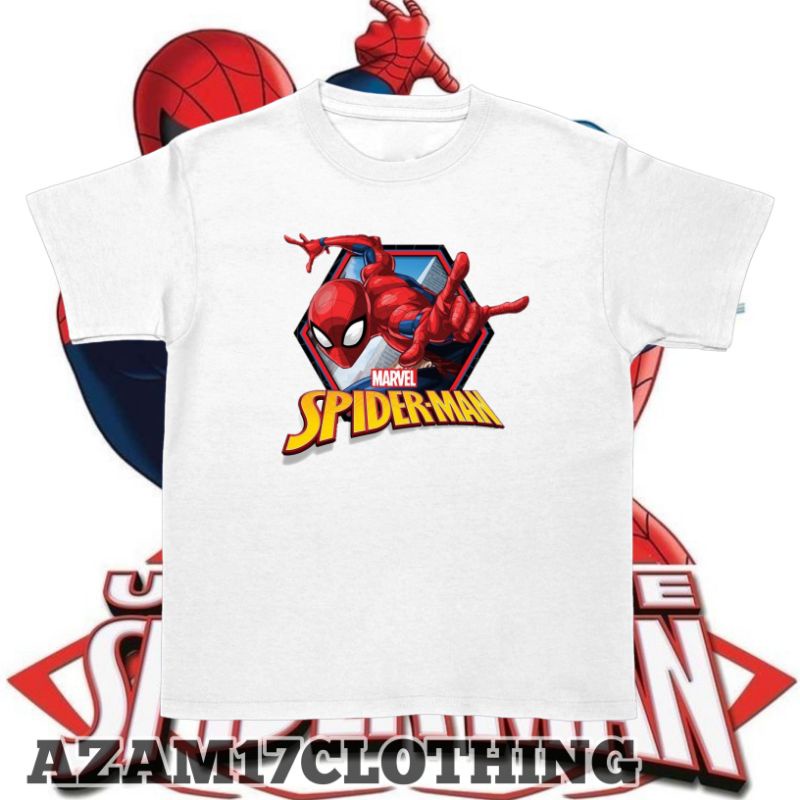 (BISA COD) Kaos Tshirt Baju Anak Spiderman Superhero Marvel Spiderman Pakaian Anak Laki Laki Perempu