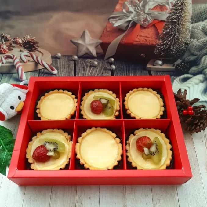 

Tart susu mini hampers Natal Christmas isi 6