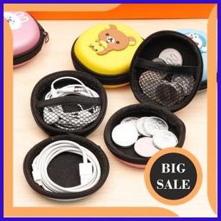 

Dompet Headset Kartun/ Tempat Earphone/ Dompet Koin Karakter PVC Bulat parts 54PR23