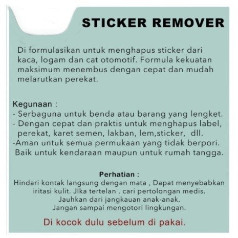 

Spray penghapus bekas cat noda lem penghilang sticker remover