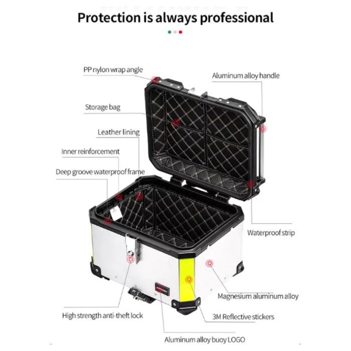 Box Motor Touring Motowolf Tail Top Box Almunium Alloy Case Pannier