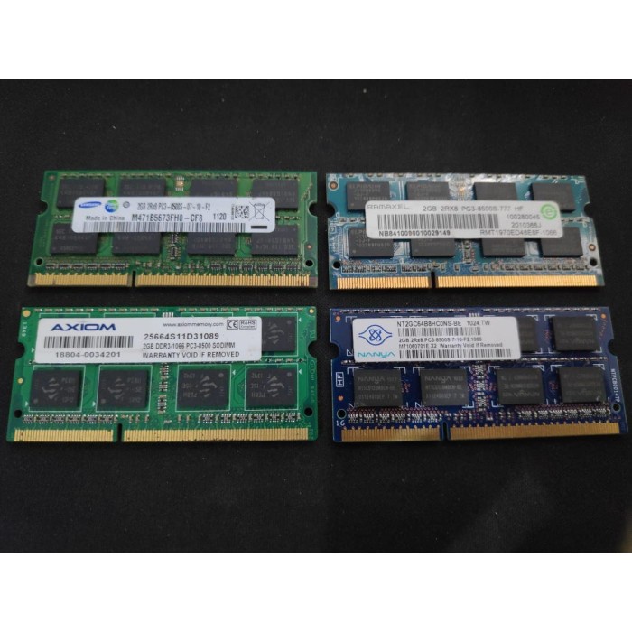 Terlaris Ram Laptop 2Gb 2Rx8 Pc3 8500S Ddr3 1066 Mhz Sodimm Memori Memory