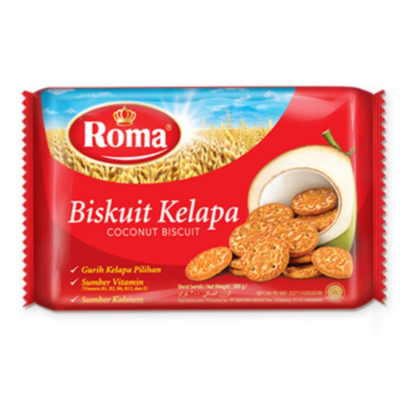 

ROMA BISKUIT KELAPA COCONUT Net Weight 300 gr