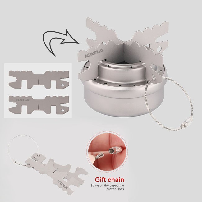 Katla Lit Ofni Titanium Mini Tungku Kompor Spirtus Outdoor Trangia