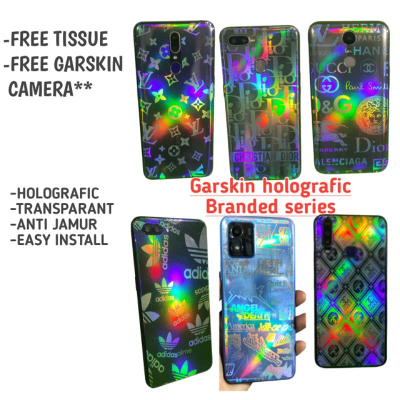 garskin hp + garskin camera Holografic branded all type anti jamur