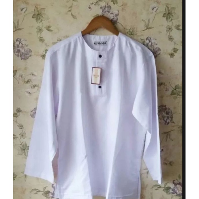 Baju koko putih panjang dewasa koko kurta habib