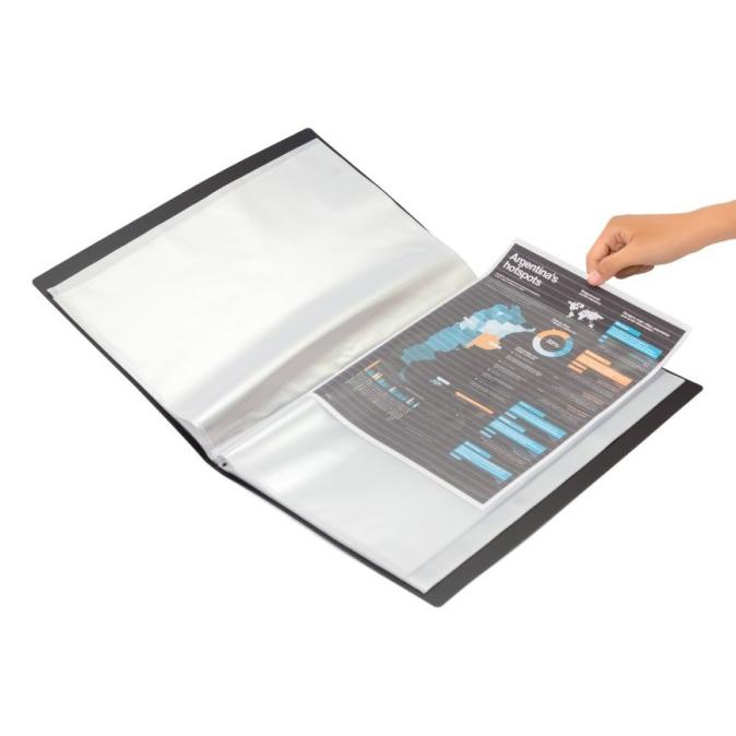 

Bantex Display Book 60 Pockets Folio Black 3187 10