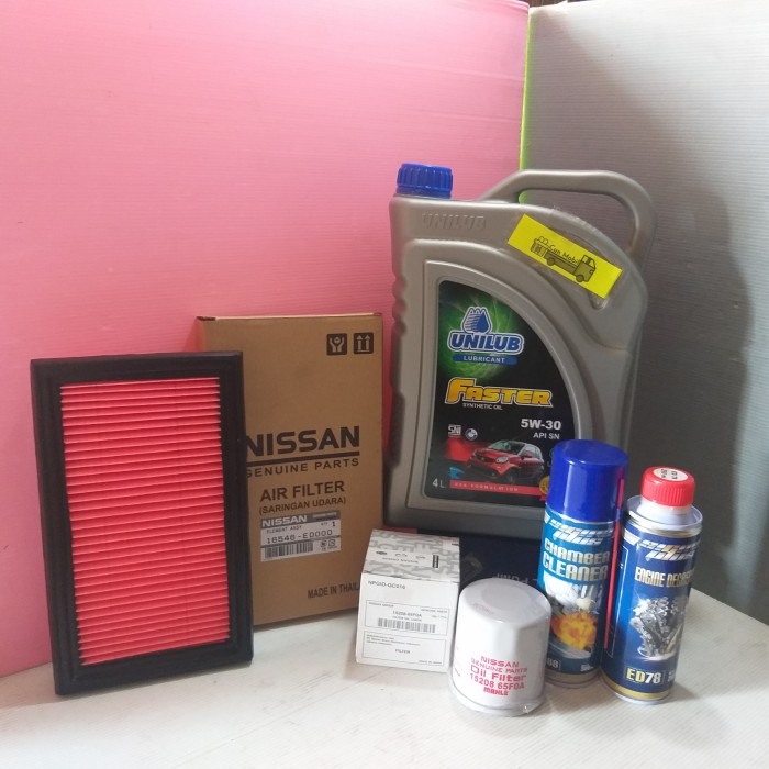 CNML Paket oli mesin Unilub Faster 5W-30 Nissan Grand Livina Latio 5 item