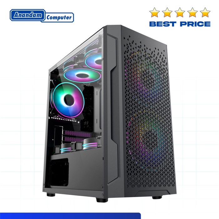 VenomRX URRA - Micro ATX Tempered Glass Free 2 FAN Gaming Case