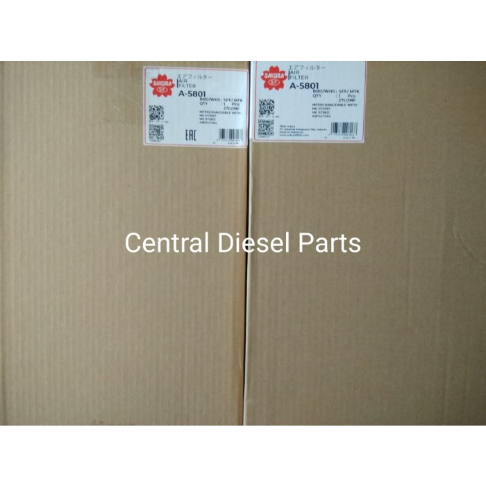 CDPS Filter Udara Air Filter Fuso 6D16T 6D17 6M60-T A-5801 A5801 Sakura