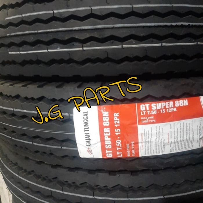 JGPS BAN LUAR MOBIL TRUK GT GAJAH TUNGGAL 7.50 750 - 15 S88N 12PR