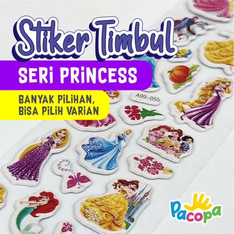 

[PACOPA] Sticker Timbul Anak 3D Stiker Tema Princess / Girl Reward Sticker Penghargaan