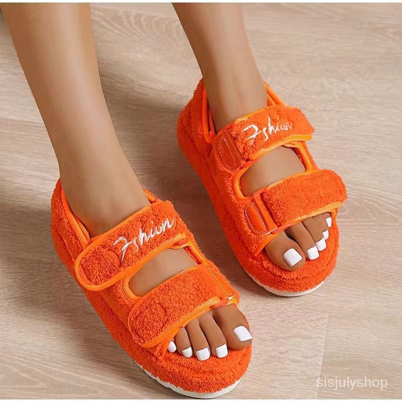 [✅BISA COD] #Sisjuly# Sandal wanita / sandal bawah tebal ujung bulat baru / sandal bawah tebal ukura