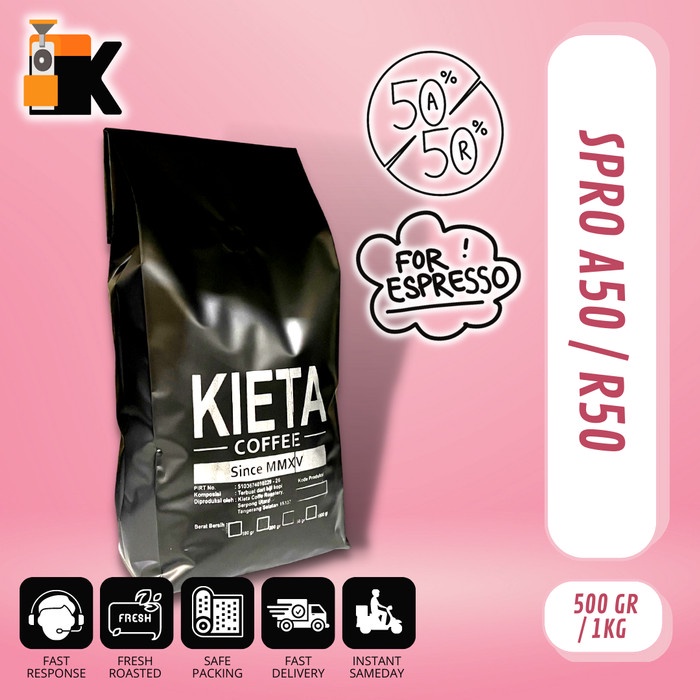 

TERBARU Biji Kopi 1kg Espresso Blend 50 arabika / 50 robusta /KOPI EUBE/KOPI KAPAL
