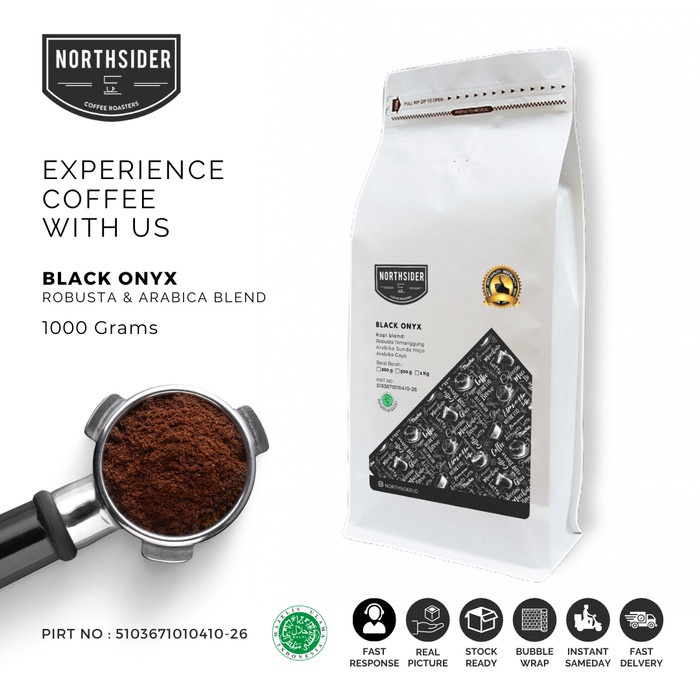 

TERBARU BIJI KOPI SUSU BLACK ONYX BLEND - 1KG NORTHSIDER COFFEE /KOPI EUBE/KOPI KAPAL