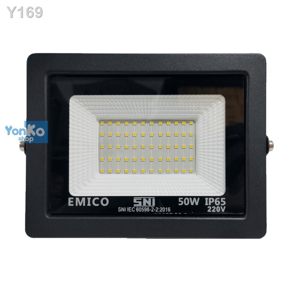 ㍿◙Lampu Sorot LED 50 Watt / Lampu Tembak Floodlight untuk Outdoor Taman Lapangan Panggung SNI