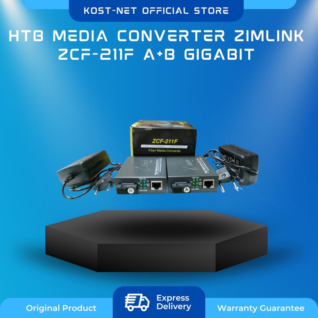 HTB Media Converter Zimmlink AB Gigabit 10/100/1000