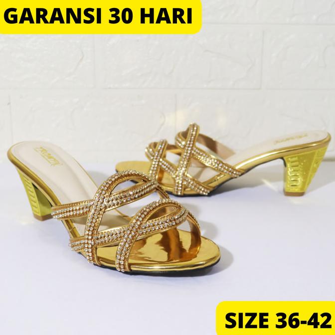 Promo Sepatu Sandals Wanita Heels Size 41 42 Hak Tinggi Pesta Big Size Jumbo