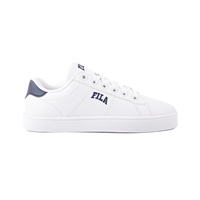 FILA Sepatu Tennis Lifestyle Pria Uni Court Deluxe - White/White/Navy