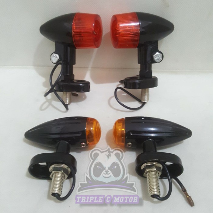 (FreeOngkir) LAMPU SEN BESI SEIN MOTOR CB GL TIGER MEGAPRO RXKING JAPSTYLE CUSTOM - BULAT LANCIP