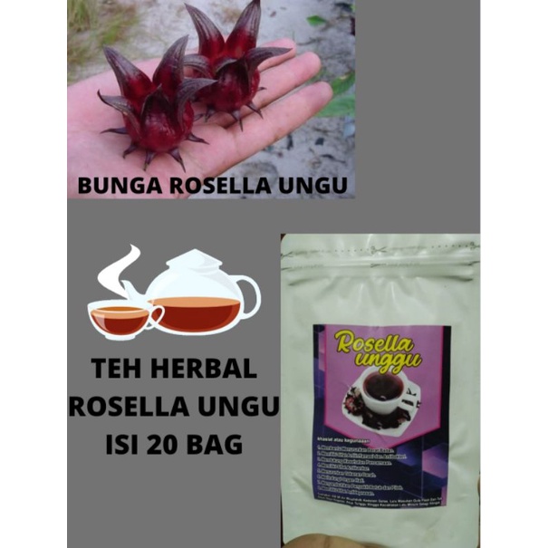 

TEH HERBAL BUNGA ROSELLA UNGU ISI 20 BAG