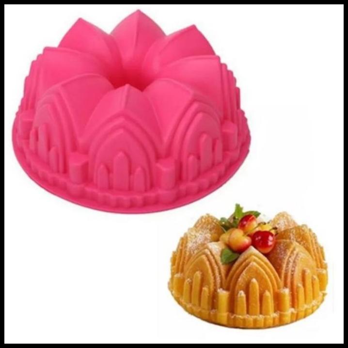 Loyang Silicone Cetakan Silikon Puding Jelly Kue Cake 3D Rumah Kastil