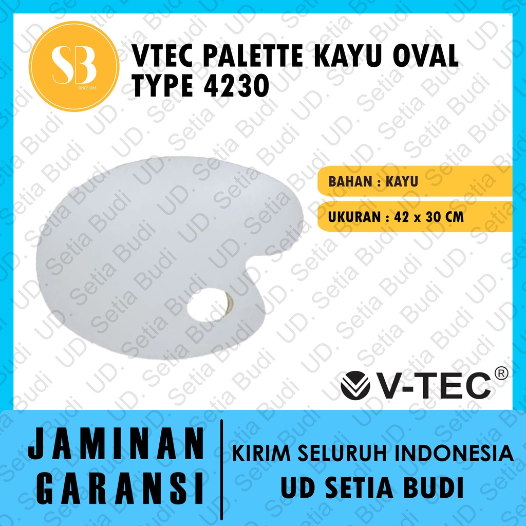 Palet Lukis Kayu V-Tec Wooden Painting Pallete V-Tec 4230