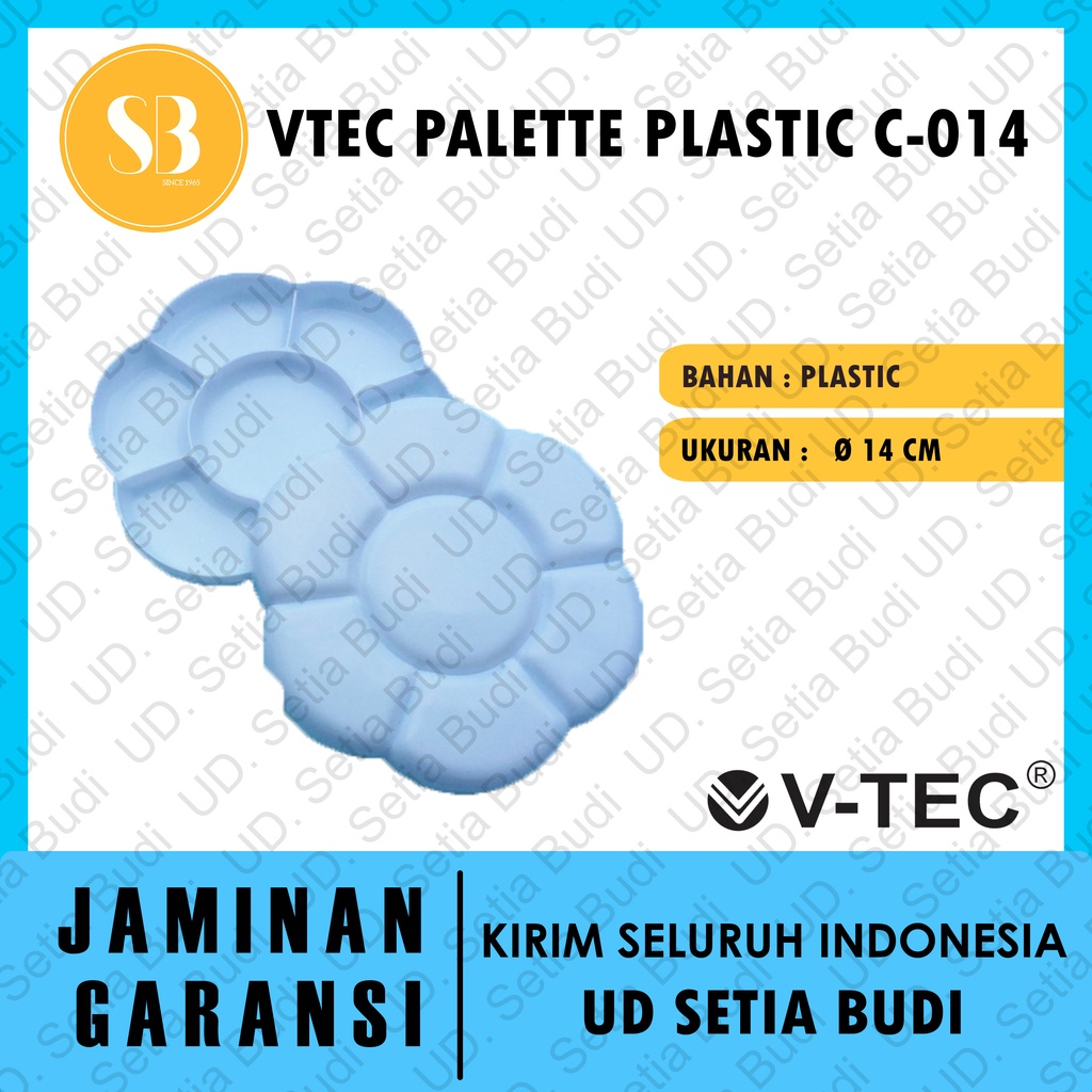 Palet Lukis Plastik V-Tec Plastic Palette C-014