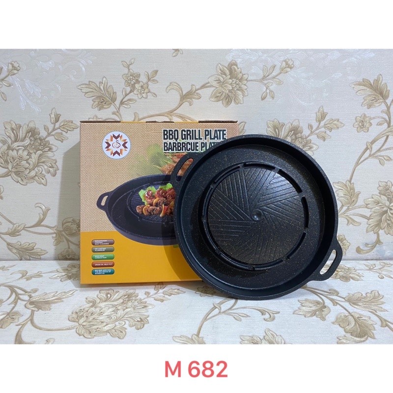 Panci Alat Memanggang Panggangan Barbekyu Barbeque BBQ Grill Plate M-682