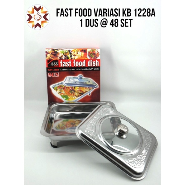 Nampan Wadah Tempat Saji Makanan Prasmanan Fast Food Dish Variasi KB 1228A