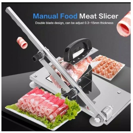 Mesin Alat Pemotong Potong Daging Buah Manual Adjustable Vegetables Food Meat Slicer M-752