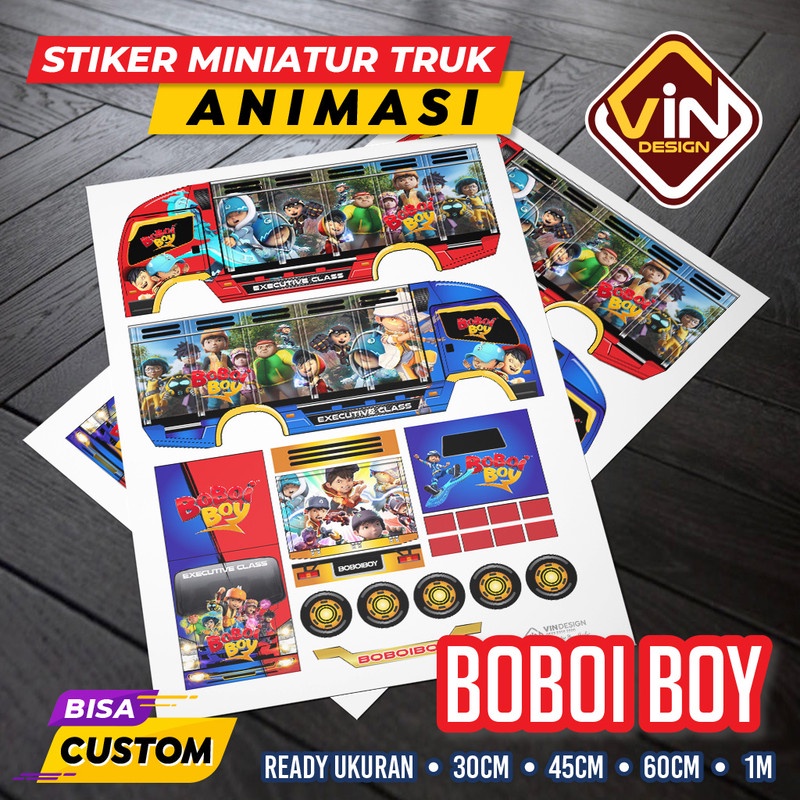 STIKER MINIATUR TRUK / BOBOBOY / KARTUN / POLA STICKER MINIATUR TRUCK OLENG