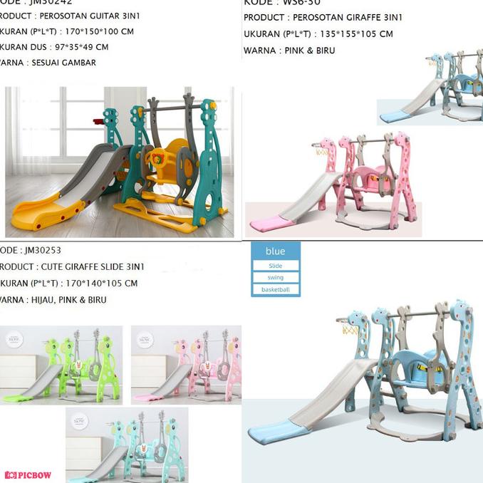 Perosotan Anak Ayunan Prosotan Indoor Playground Slide Ring Basket